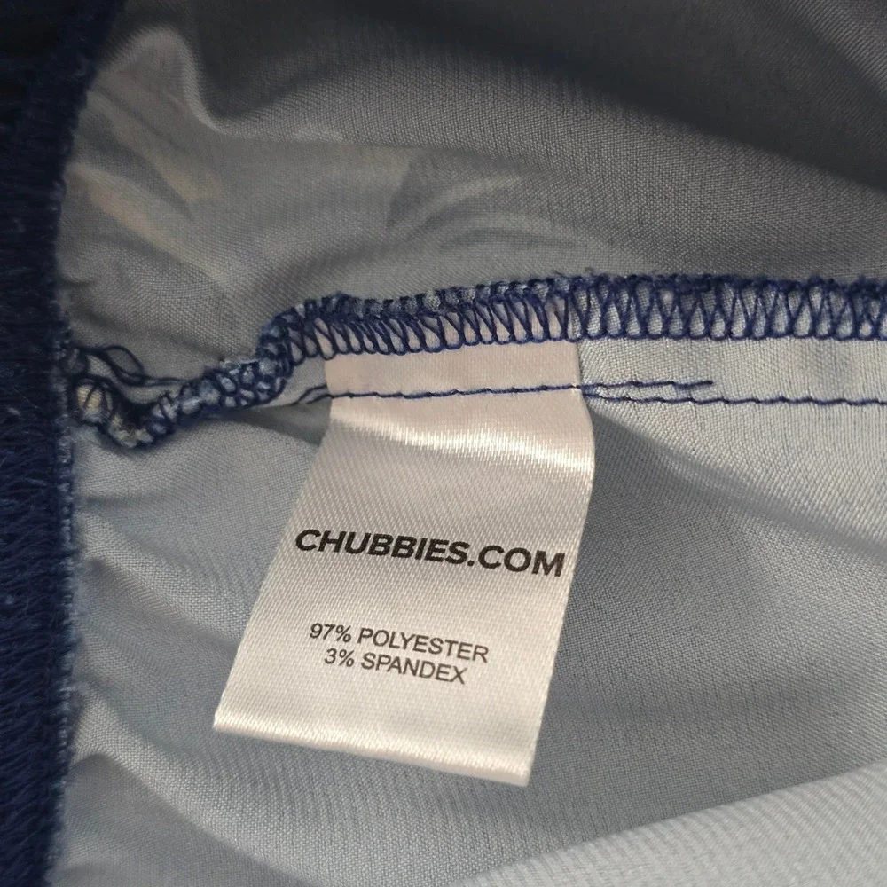 Chubbies Mens XL Navy Blue Rooster Print Satin Lounge Sleep Shorts Boomshakalaka